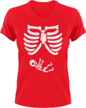 Load image into Gallery viewer, Baby skeleton T-Shirtbones, Halloween, Ladies, Mens, scary, scary movies, skeleton, Unisex