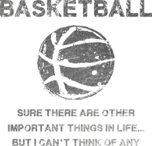 Load image into Gallery viewer, Basketball, sure there are other important things in life but I can't think of any T-Shirtbasketball, dad, Ladies, Mens, sport, Unisex
