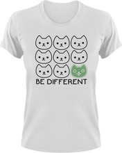 Load image into Gallery viewer, Be different T-Shirtcat, dog, dogs, Ladies, Mens, motivation, pets, Unisex