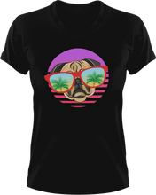 Load image into Gallery viewer, Beach pug T-Shirtbeach, dog, Ladies, Mens, Pug, Unisex, vacation