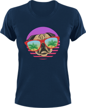 Load image into Gallery viewer, Beach pug T-Shirtbeach, dog, Ladies, Mens, Pug, Unisex, vacation