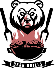 Load image into Gallery viewer, Bear Grills Barbeque T-Shirtbarbeque, bear, Braai, funny, Grilling, Ladies, Mens, puns, Unisex