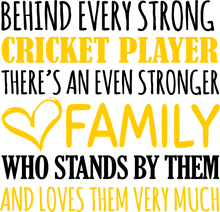 Load image into Gallery viewer, Strong Cricket Player T-ShirtBehind every, cricket, family, Ladies, Mens, sport, strong, Unisex