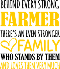 Load image into Gallery viewer, Strong Farmer T-Shirtanimals, Behind every, family, farm, farmer, farming, Ladies, Mens, strong, Unisex