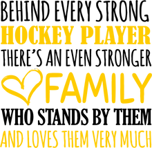 Load image into Gallery viewer, Strong Hockey Player T-ShirtBehind every, family, Hockey, Ladies, Mens, sport, strong, Unisex