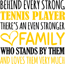 Load image into Gallery viewer, Strong Tennis Player T-ShirtBehind every, family, Ladies, Mens, sport, strong, table tennis, tennis, tennis player, Unisex