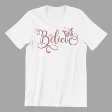 Load image into Gallery viewer, Believe T-shirtchristian, Ladies, Mens, motivation