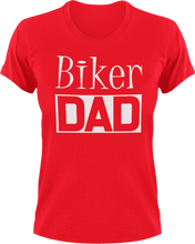 Load image into Gallery viewer, Biker DAD T-ShirtAwesome, bike, biker, biking, cool dad, dad, Ladies, Mens, Unisex