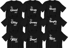 Load image into Gallery viewer, Black Bachelorette Squad Kids T-Shirtsbachelorette, bachelorette party, bride, girl, kids, Ladies, wedding