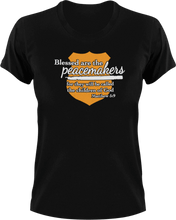 Load image into Gallery viewer, Blessed are the peacemakers T-Shirtblessed, Ladies, Mens, peacemakers, police, Police Officer, Unisex