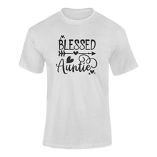 Load image into Gallery viewer, Blessed Aunt Cute T-Shirtaunt, blessed, cute, family, Ladies, Mens, Unisex