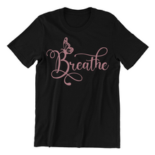 Load image into Gallery viewer, Breathe Butterfly T-shirtButterfly, christian, girl, Ladies, Mens, motivation, Unisex