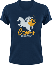 Load image into Gallery viewer, Brooms Are For Amateurs T-Shirtbrooms, Halloween, Ladies, Mens, Unisex