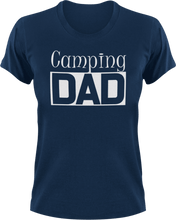 Load image into Gallery viewer, Camping DAD T-ShirtAdventure, Awesome, camper, campfire, camping, cool dad, dad, Ladies, Mens, Unisex