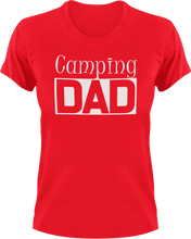 Load image into Gallery viewer, Camping DAD T-ShirtAdventure, Awesome, camper, campfire, camping, cool dad, dad, Ladies, Mens, Unisex