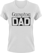 Load image into Gallery viewer, Camping DAD T-ShirtAdventure, Awesome, camper, campfire, camping, cool dad, dad, Ladies, Mens, Unisex