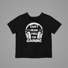 Load image into Gallery viewer, Can't Hear You I'm Gaming Kids T-Shirtboy, dog, gaming, girl, kids, neice, nephew
