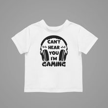 Load image into Gallery viewer, Can't Hear You I'm Gaming Kids T-Shirtboy, dog, gaming, girl, kids, neice, nephew