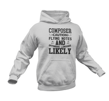 Load image into Gallery viewer, Composer Caution Flying Notes Hoodie