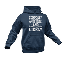 Load image into Gallery viewer, Composer Caution Flying Notes Hoodie