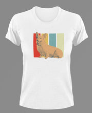 Load image into Gallery viewer, Retro Corgi T-Shirtanimals, dog, Ladies, Mens, pets, Unisex