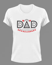 Load image into Gallery viewer, Dad with triangle A T-Shirtdad, Fathers day, hearts, Ladies, Mens, Unisex