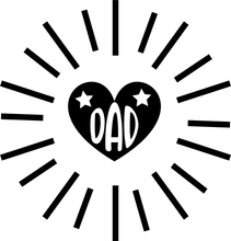 Load image into Gallery viewer, DAD in a heart T-Shirtdad, Fathers day, funny, hearts, Ladies, Mens, Unisex