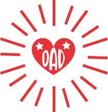 Load image into Gallery viewer, DAD in a heart T-Shirtdad, Fathers day, funny, hearts, Ladies, Mens, Unisex