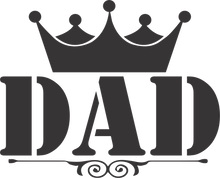 Load image into Gallery viewer, DAD with a crown T-ShirtCrown, dad, Dad Jokes, Fathers day, funny, Ladies, Mens, Unisex
