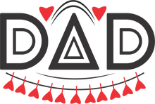 Load image into Gallery viewer, Dad with triangle A T-Shirtdad, Fathers day, hearts, Ladies, Mens, Unisex