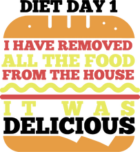 Load image into Gallery viewer, Diet Day 1 Funny T-Shirtdiet, fast food, food, funny, Ladies, Mens, Unisex