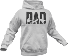 Load image into Gallery viewer, Dinosaur dad printed on a grey melange T-Shirt