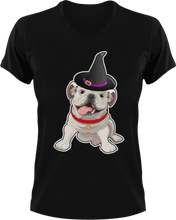 Load image into Gallery viewer, Dog wizard T-Shirtanimals, dog, dogs, Halloween, Ladies, Mens, pets, scary, scary movies, Unisex, wizard