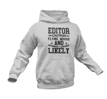 Load image into Gallery viewer, Editor Caution Flying Mouse Hoodie