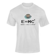 Load image into Gallery viewer, Gift Idea Energy Equals Milk Times Coffee T-Shirtcaffeine, caffeine queen, coffee, funny, Ladies, Mens, science, Unisex