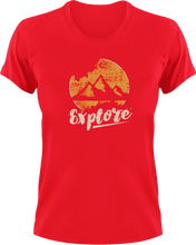 Load image into Gallery viewer, Explore T-ShirtAdventure, camp, camper, campfire, camping, explore, Hike, hiker, hiking, Ladies, Mens, Unisex