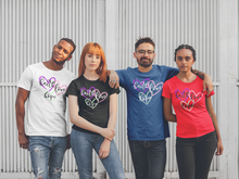 Load image into Gallery viewer, Faith Hope Love T-shirtchristian, family, hearts, Ladies, Mens, motivation, Unisex