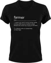 Load image into Gallery viewer, Farmer T-Shirtfarm, farmer, farming, job, Ladies, Mens, noun, Unisex