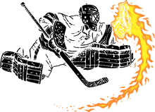 Load image into Gallery viewer, Fire Goalie T-ShirtLadies, Mens, Unisex, Wolves Ice Hockey