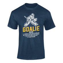 Load image into Gallery viewer, Goalie Description T-ShirtLadies, Mens, Unisex, Wolves Ice Hockey
