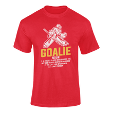 Load image into Gallery viewer, Goalie Description T-ShirtLadies, Mens, Unisex, Wolves Ice Hockey