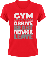 Load image into Gallery viewer, Gym checklist T-Shirtbeast, deadlifts, gym, gymnast, Ladies, Mens, rerack, Unisex, workout
