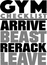 Load image into Gallery viewer, Gym checklist T-Shirtbeast, deadlifts, gym, gymnast, Ladies, Mens, rerack, Unisex, workout