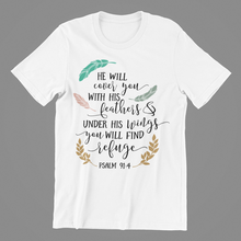 Load image into Gallery viewer, He will cover you with His Feather & under His wings you will find refuge Psalm 91