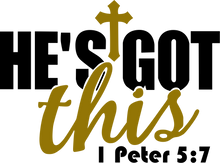 Load image into Gallery viewer, He's Got This T-shirtchristian, family, Ladies, Mens, motivation, Unisex