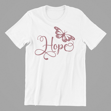 Load image into Gallery viewer, Hope Butterfly T-shirtButterfly, christian, family, Ladies, Mens, motivation, Unisex