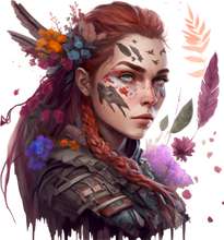 Load image into Gallery viewer, Horizon Zero Dawn Fanart - Aloy 2 T-ShirtChantel Fourie, fanart, gamer, games, gaming, Horizon, Horizon Zero Dawn, Ladies, Mens, Unisex, videogames