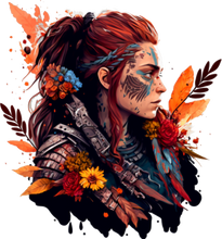 Load image into Gallery viewer, Horizon Zero Dawn Fanart - Aloy 3 T-ShirtChantel Fourie, fanart, gamer, games, gaming, Horizon, Horizon Zero Dawn, Ladies, Mens, Unisex, videogames