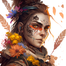 Load image into Gallery viewer, Horizon Zero Dawn Fanart - Aloy 6 T-ShirtChantel Fourie, fanart, gamer, games, gaming, Horizon, Horizon Zero Dawn, Ladies, Mens, Unisex, videogames