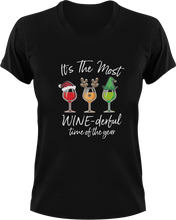 Load image into Gallery viewer, It's The Most Wine-Derful Time Of The Year T-Shirtchristmas, Ladies, Mens, Unisex, wine